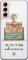 Samsung S21 hoesje siliconen - Wanderlust | Samsung Galaxy S21 case | multi | TPU backcover transparant