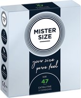 Mister Size 47 mm 3 pack - Condoms - transparent - Discreet verpakt en bezorgd