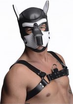 Neoprene Puppy Hood - Black and White - Masks - white - Discreet verpakt en bezorgd