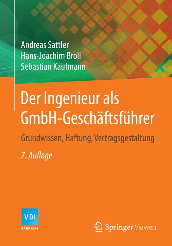 VDI-Buch - Der Ingenieur als GmbH-Geschäftsführer - cover
