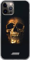6F hoesje - geschikt voor iPhone 12 Pro - Transparant TPU Case - Gold Skull #ffffff