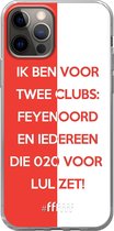 iPhone 12 Hoesje Transparant TPU Case - Feyenoord - Quote
