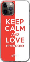 iPhone 12 Pro Hoesje Transparant TPU Case - Feyenoord - Keep calm