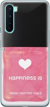 OnePlus Nord hoesje - Nagellak - Soft Case Telefoonhoesje - Print / Illustratie - Roze