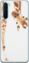 OnePlus Nord hoesje - Giraffe - Soft Case Telefoonhoesje - Giraffe - Bruin