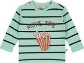 Yarn-dyed gestreept lange mouwen T-shirt met 'Movie Time' print