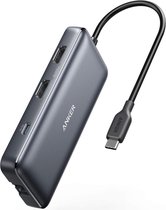 Anker A8380, USB 3.2 Gen 1 (3.1 Gen 1) Type-C, 100 W, Noir, MicroSD (TransFlash), SD, HDMI, RJ-45, USB 3.2 Gen 1 (3.1 Gen 1) Type-A, USB 3.2 Gen 1 (3.1 Gen 1) Type-C, USB