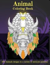 Animal - Coloring Book - 100 Animals designs in a variety of intricate patterns