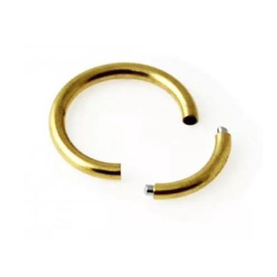 Piercing segment ring 1.2 mm / 8 mm gold plated - LMPiercings NL