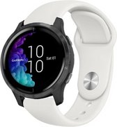 Siliconen Smartwatch bandje - Geschikt voor  Garmin Venu sport band - wit - Horlogeband / Polsband / Armband