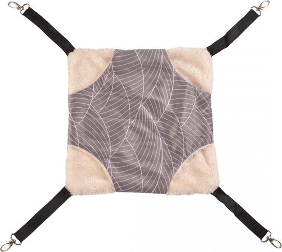 Duvo+ Elm hangmat pluche Grijs/wit S - 27x27x2cm