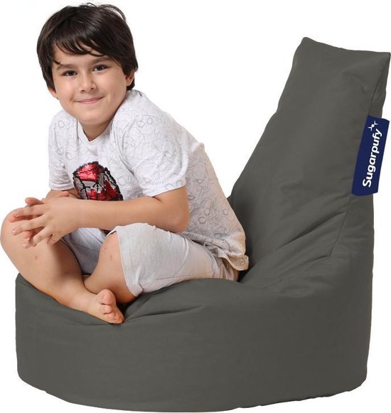 Bol Com Sugarpufy Gamer Zitzak Kids Waterafstotend Grijs