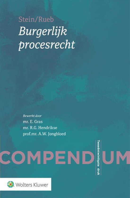 Boek cover Compendium Burgerlijk procesrecht van  (Paperback)