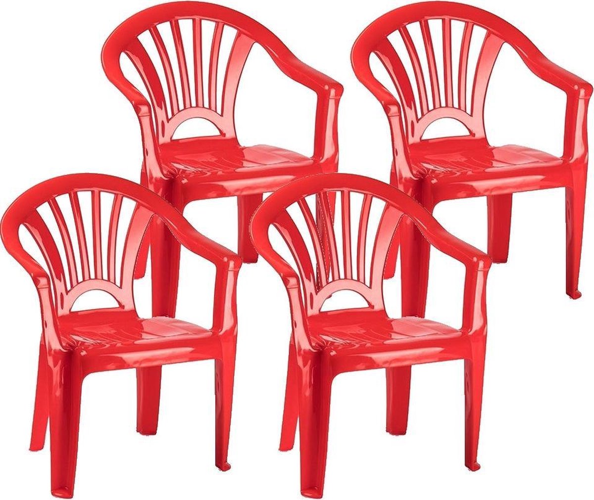 6x stuks rood stoeltjes voor kinderen 50 cm - Tuinmeubelen - Kunststof binnen/buitenstoelen voor kinderen 6x stuks rood stoeltjes voor kinderen 50 cm - Tuinmeubelen - Kunststof binnen/buitenstoelen voor kinderen