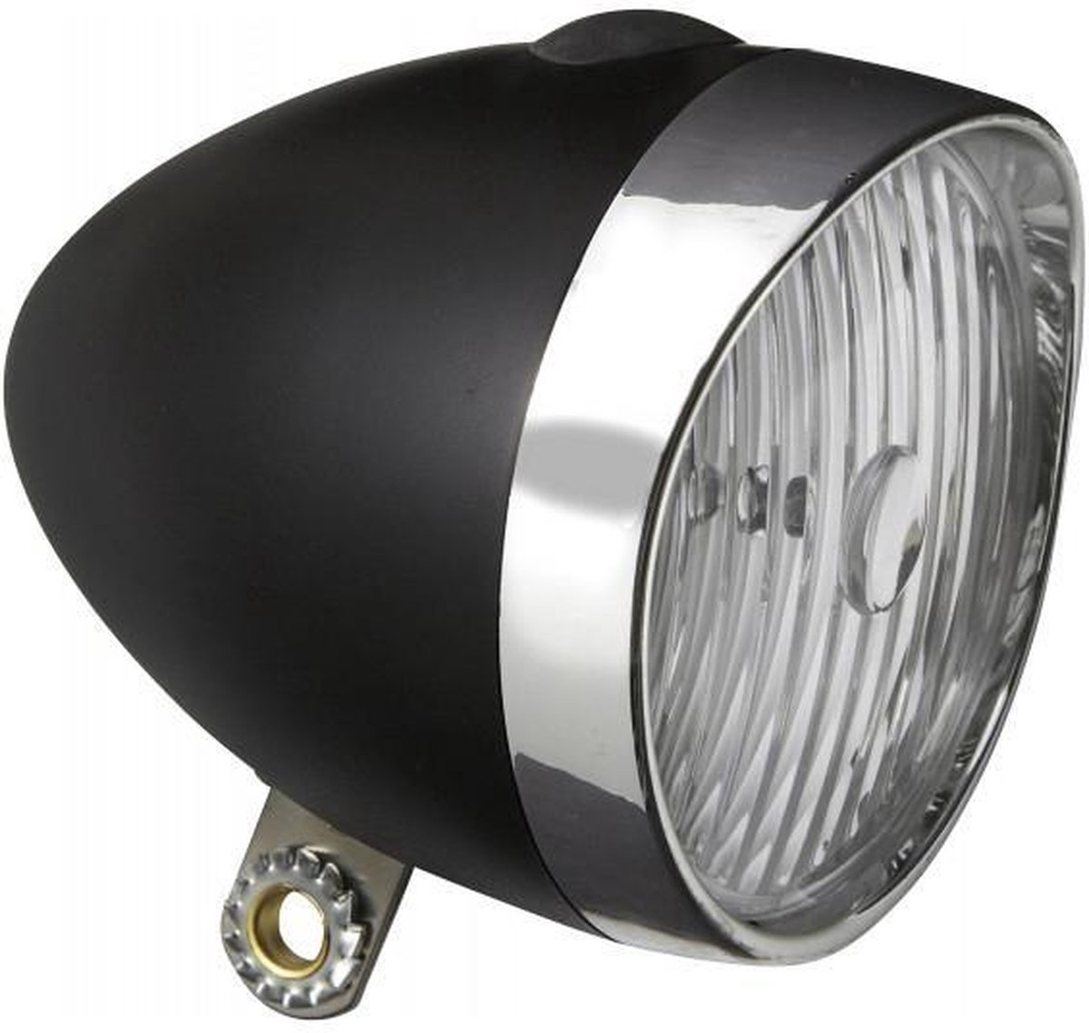 Koplamp Edge Retro 3 Leds incl. batterijen - zwart/chroom (werkplaatsverpakking)