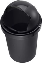 Poubelle ROTHO ROLL BOB 30 litres noir | Poubelle avec fermeture pratique