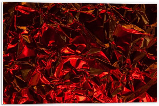 Forex - Abstracte Rode Folie - 60x40cm Foto op Forex