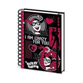 Dc Comics Harley Quinn Crazy For You A5 Notebook