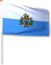 Vlag San Marino 100x150 cm.