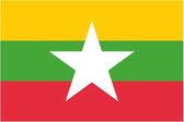 Vlag Birma/Myanmar 150x225 cm.