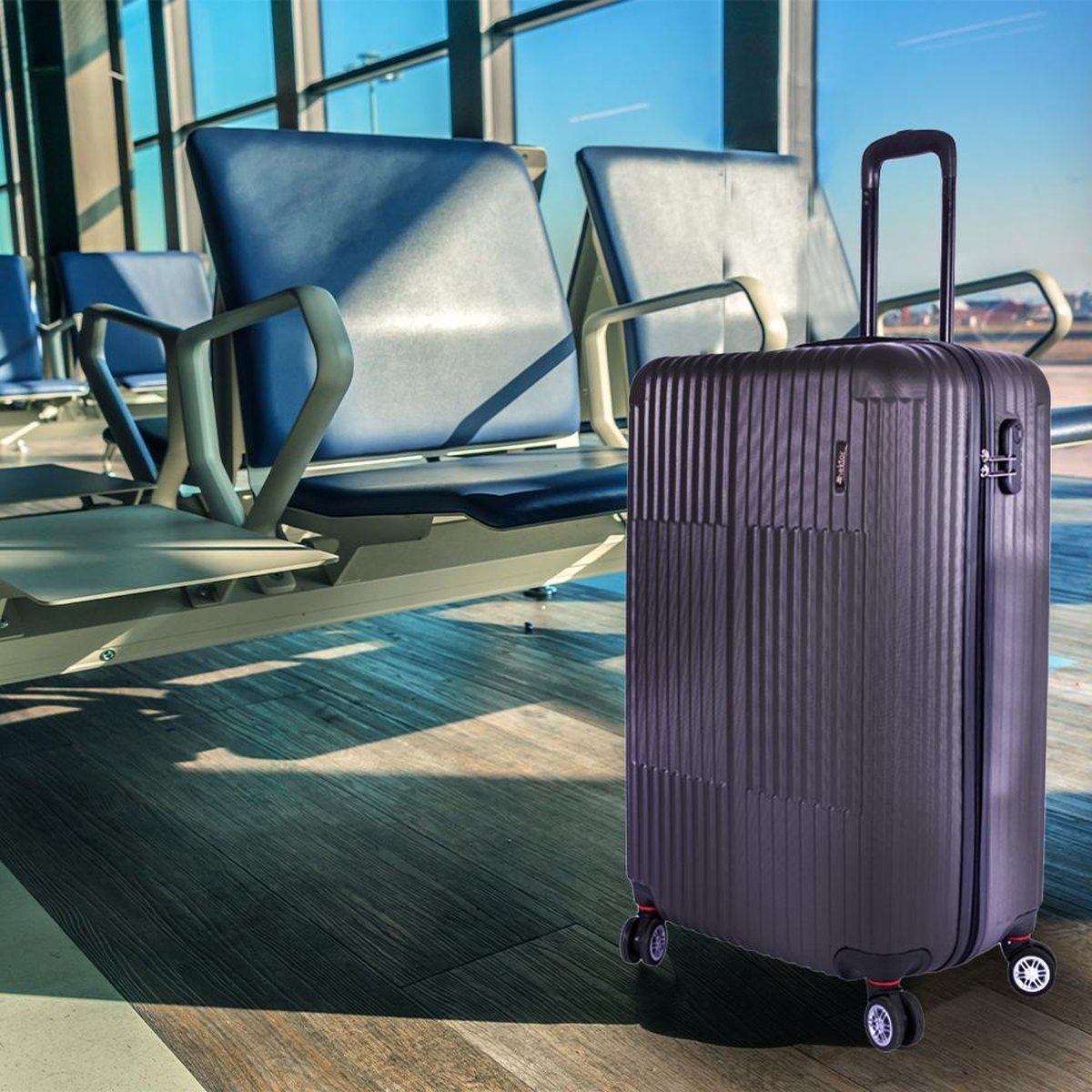 Doe herleven limoen Gespecificeerd Nektar Handbagage koffer 55 cm x 40 x 20 - Reiskoffer met wielen -  Antraciet | bol.com