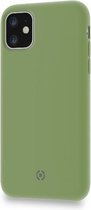 celly leaf silicone back cover geschikt voor Apple iphone 11 groen