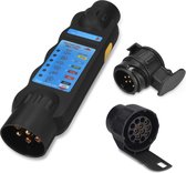 Trailer Lights Tester - Socket Plug Tester voor Caravan, Trailer, Truck, Horsebox Elektrische bedrading met 13 en 7 pin adapters - Motor accessoire