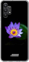 6F hoesje - geschikt voor Samsung Galaxy A32 5G -  Transparant TPU Case - Purple Flower in the Dark #ffffff