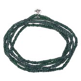 Melady Halsketting Dames 2mm*1m Groen Glas Ketting Dames Kralenketting