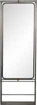 Clayre & Eef Staande Spiegel 60*13*180 cm Bruin Ijzer, Glas Rechthoek Tafel Spiegel