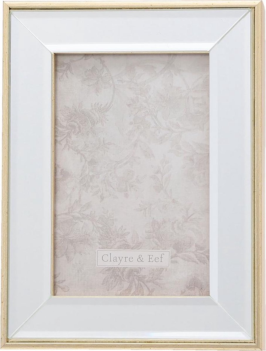 Clayre & Eef Fotolijst 2F0622S 15*2*20 / 10*15 cm Zilverkleurig Kunststof / Glas,Fotokader,Wissellijst,Foto Frame