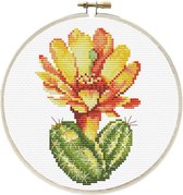 240.061 No Count Cross stitch Yellow Cactus 15x15cm