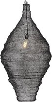 QAZQA nidum - Oosterse Hanglamp - 1 lichts - Ø 60 cm - Zwart -  Woonkamer | Slaapkamer | Keuken