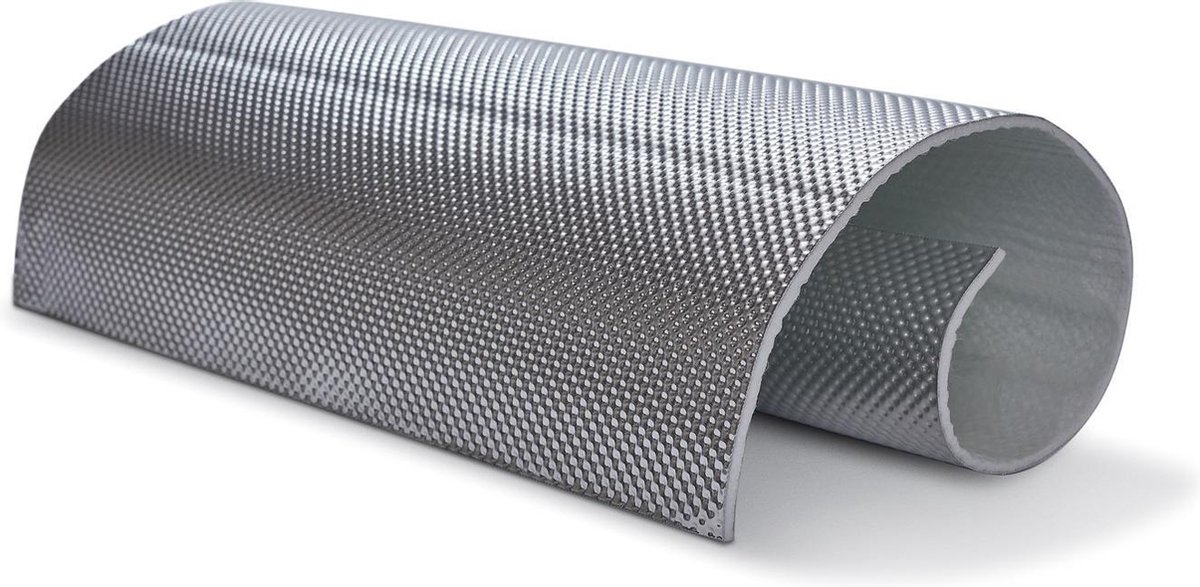 MSLHUB Gealuminiseerde hittebeschermingsmat, 60 x 300 cm, hittebeschermingsfolie, zelfklevende achterkant, isolatiefolie voor verwarming, kleefrug, aluminium glasvezelblad voor slang en automatisch