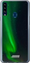 6F hoesje - geschikt voor Samsung Galaxy A20s -  Transparant TPU Case - Northern Lights #ffffff