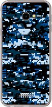6F hoesje - geschikt voor Samsung Galaxy J4 Plus -  Transparant TPU Case - Navy Camouflage #ffffff