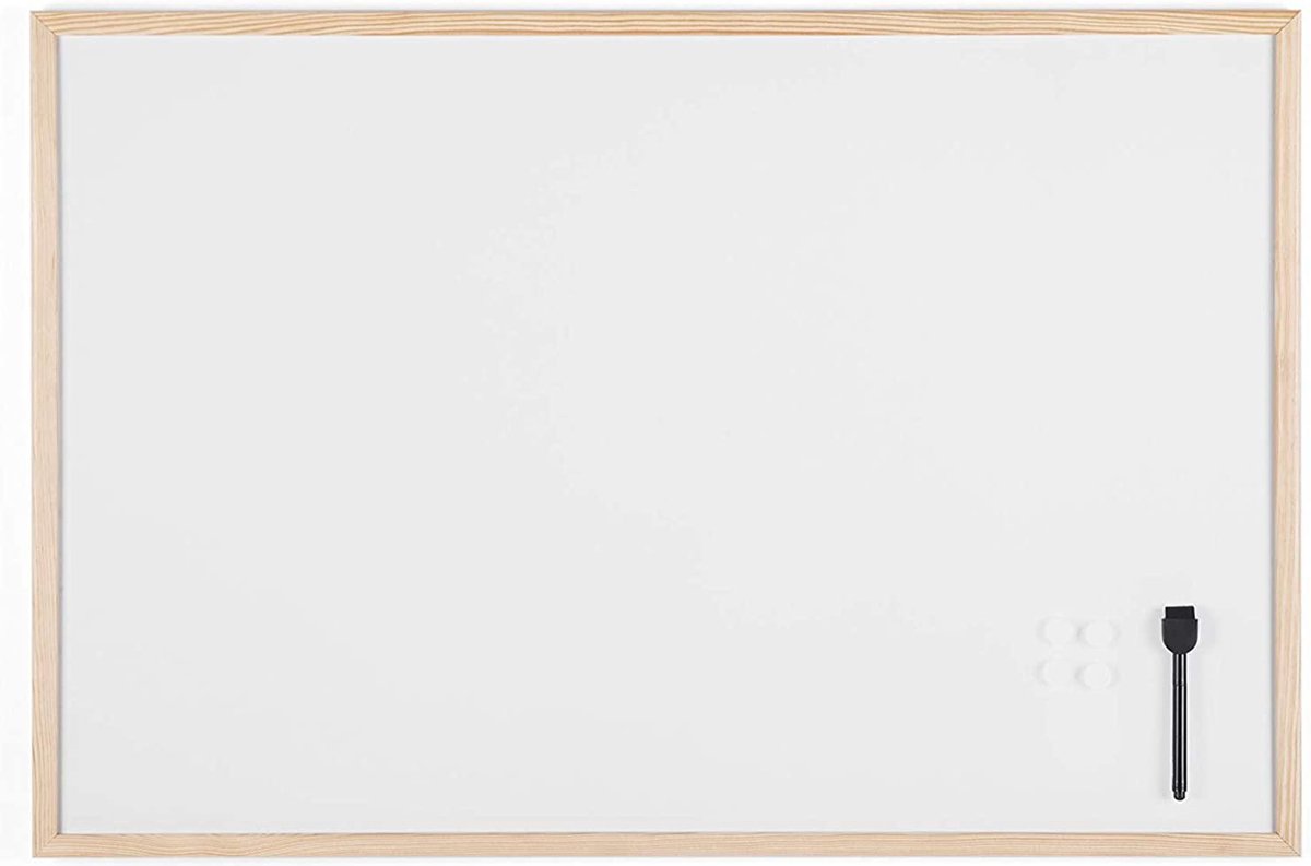 Whiteboard Supplies4U 60x40 cm Houten Frame
