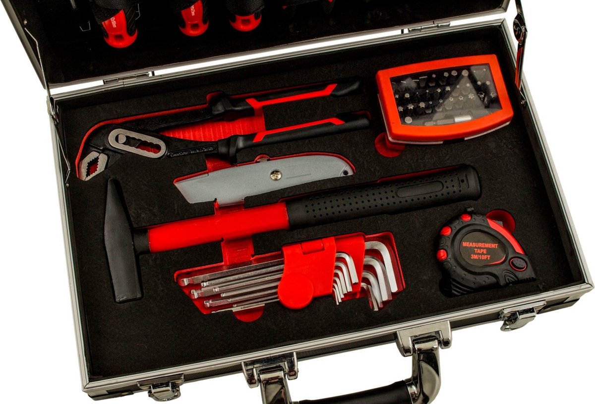 Gereedschapskoffer 53-delig – Compleet & Compact (±5 kg) | Stevige Kunststof Koffer – Direct Klaar voor Thuis & Garage — cadeau in Gereedschap - foto 3