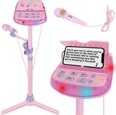 Karaoke op een standaard met een microfoon - Roze