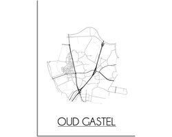 Oud-Gastel Plattegrond poster B2 poster (50x70cm) DesignClaud | bol.com