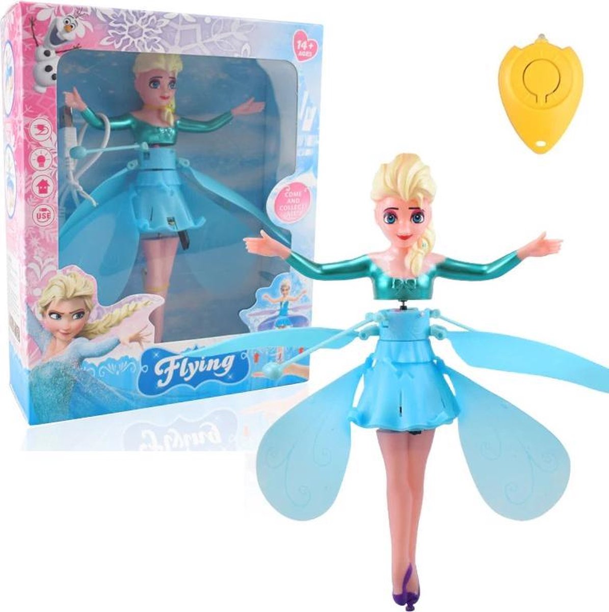 Vliegende Elsa | Interactief Frozen Speelgoed | Prinses Elsa met Led ...