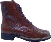 Durea Veterboots 9709 765 Wijdte H Cognac Bruin Krokoprint