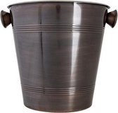 Antique champagne-emmer - ijsemmer - wijnkoeler - ø23.5xh22.5cm - matte binnenkant