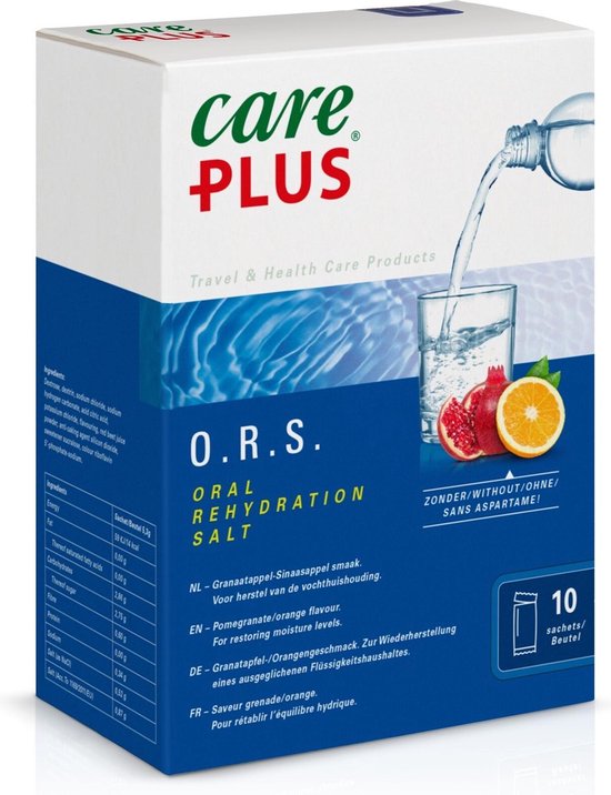 Care Plus ORS zakjes (Oral Rehydration Salt) - Granaatappel / Sinaasappel