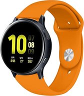 Siliconen Smartwatch bandje - Geschikt voor  Samsung Galaxy Watch Active sport band - oranje - Horlogeband / Polsband / Armband