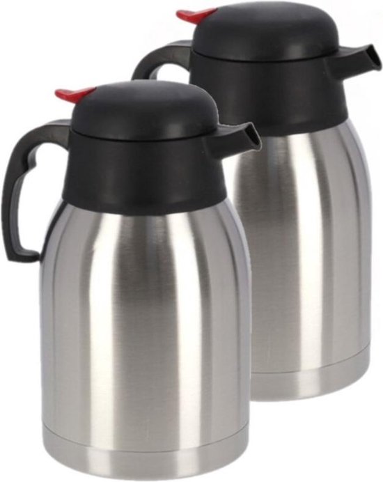 Uittreksel Aanpassing gelei 2x Koffie/thee thermoskan RVS 750 ml - Isoleerkannen voor warme / koude  dranken | bol.com