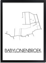 Babylonienbroek Plattegrond poster A2 + fotolijst zwart (42x59,4cm) - DesignClaud