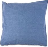 In The Mood Kussen Washed Canvas 50 x 50 cm - 2 stuks - Faded Blue