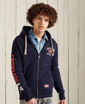 Superdry Heren Trui Track & Field hoodie met grafische print en rits