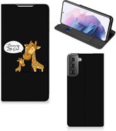 GSM Hoesje Samsung Galaxy S21 Plus Wallet Case Giraffe